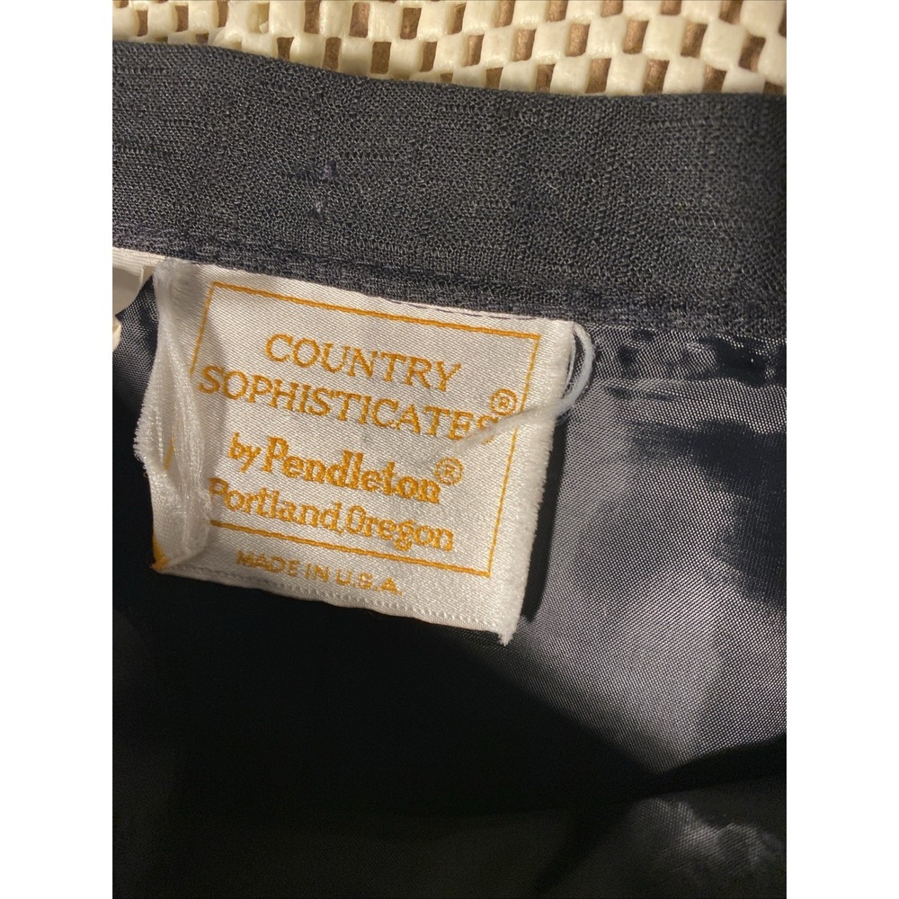 Country Sophisticates Petite by Pendleton black linen/rayon pencil skirt size 12 - Picture 2 of 4